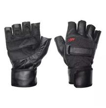 Gym Leather Gloves With Wrist Belt