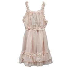 Crepe Pink Solid Frock For Girls