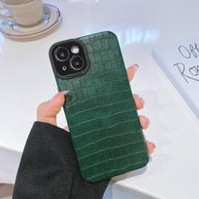 Crocodile Leather Silicone Case Cover for iPhone 15 14 11 XS Max iPhone 13 Pro Max 12 X XR 7 8 Plus