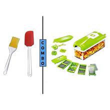 Combo of Silicone Basting Spatula and Slicer & Dicer