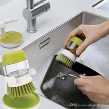 Jesopb - Dishwasher Soap Dispensing Palm Brush With Storage Stand