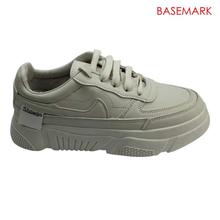 BASEMARK White Solid Laceup Sneakers For Women