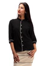 Bella Jones Long Sleeve Blouse with Contrast Piping For Women