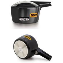 Futura Black High Anodized Pressure Cooker With Induction Base- 5 Litres