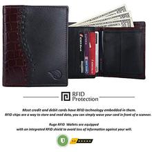 Ruge Brown and Black Wallet for Men Leather