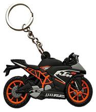 KTM Bike Logo Rubber Keychain for Car Bike Men Women Keyring (Black)