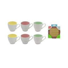 Ceramic Cup (Medium) With Rena Germany Tea Coasters-12 Pcs