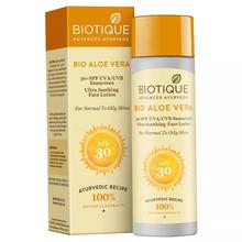 Biotique Aloe Vera Ultra Soothing Face Lotion SPF 30 UVA/UVB (120ML)