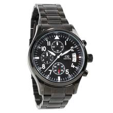 Claire Greg 002 Black Dial Chronograph Watch For Men