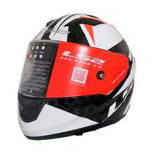 LS2 Stream Commander Full Helmet [White/Black/Red]