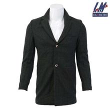 KILOMETER Dark Green Two-Buttoned Long Woolen Coat For Men - KM1943