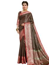 Stylee Lifestyle Brown Banarasi Silk Jacquard Saree - 2307