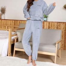 Winter Women's Flannel Velvet Pajamas Sleepwear Sets