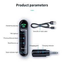 Baseus Bluetooth Receiver 5.0 Wireless Aux Audio Receiver 3.5mm Car Aux Bluetooth Adapter Handsfree For Speaker Headphone