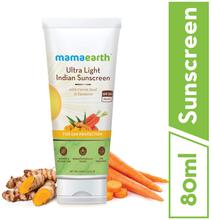 Mamaearth Ultra Light Indian Sunscreen SPF50 PA+++, 80ml
