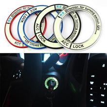 Luminous Alloy Car Ignition Switch Cover Auto Accessories Car Stickers Circle Light Decoration For TOYOTA COROLLA LEVIN Motor