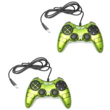 Lanjue Combo of 2 L1000 Singles With Vibration Game Handle Joystick - Green/Black