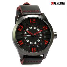 CURREN M8258 Military Sport Army Leather Analog Watch For Men