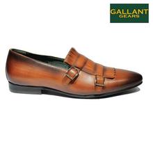 Gallant Gears Brown Monk Strap Formal Leather Shoes For Men - (1932-A6)