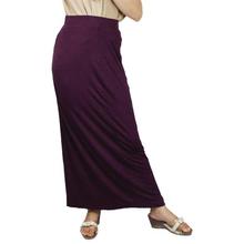 Maroon Solid Long Slit Skirt For Women