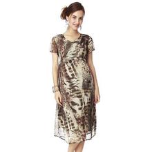 Nine Maternity Brown Printed Dress For Women - 5471