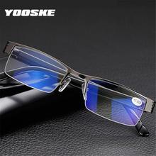 YOOSKE Blue Film Resin Reading Glasses Men Women +1.00 1.50 2.00 2.50 3.00 3.50 4.00 Diopter
