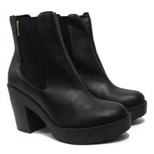 Beirario Black Block Heeled Ankle Boots For Women - 9052.1