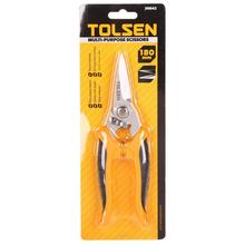 Multi-Functional Stainless steel blade Scissors,  Steel Metal Sheet Cutting Garden Electrician Scissors with Saw tooth Blade tolsen