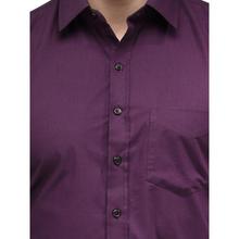 Men Purple Slim Fit Solid Formal Shirt