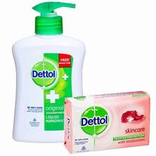 Dettol Liquid Hand Wash Pump (Original) - 200 ml (With 125gm Soap Free)