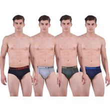 Dollar Bigboss Smart Cut Men Cotton Brief Underwear Multicolor, Pack of 4