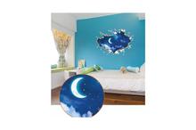 3D Removable Moon Living Room Home Decor Waterproof Wall Stickers