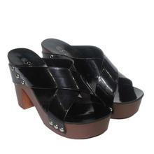 Black Solid Heel Sandal Shoes For Women