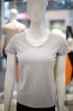 Jeanswest V Neck Plain Women Tee Grey (92-273504)