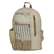 Beige/Grey Heathered Hemp Backpack - Unisex
