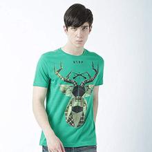 Huetrap Mens Get Going Outdoors Green Deer Printed T Shirt