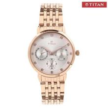 2569WM02 Neo Multi Dial Rose Gold Dial Analog Watch For Women- Rose Gold