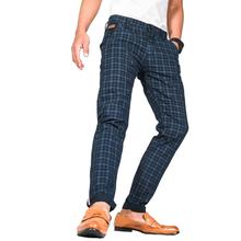 Virjeans Stretchable Cotton Check Blue Chinos Pant for Men (VJC 714) 2