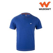 Wildcraft Blue Melange Basic Crew T-Shirt For Men