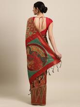 Stylee Lifestyle Beige Ikkat Silk Jacquard Saree-2155