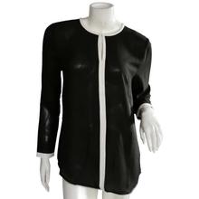 Black/White Full Sleeves Top For Women