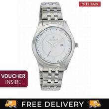 Titan Silver Dial Stainless Steel Strap Watch