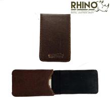 Brown Vertical Magnetic Leather Card Holder (CH001)