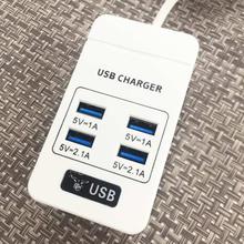 Portable Plug Adapter 4 USB Smart  Power Socket