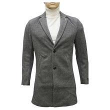 Woolen Buttoned Closure Solid Coat For Men