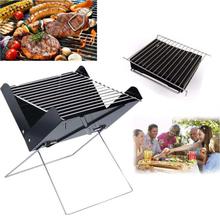 Outdoor Portable Folding BBQ Gill Barbecue Camping Cooking Stainless Charcoal