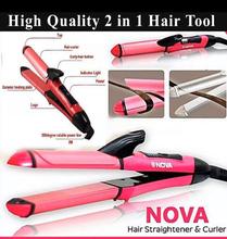 Nova Nhs-800 Professional Hair Straightener And Curler With Hair Dryer (Combo)