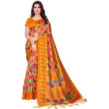 Sugathari Multicolor Printed Art Silk Saree for women