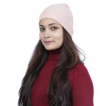 Plain Warm Mix Cashmere Cap For Women