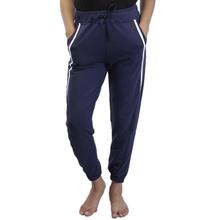 Navy Blue Solid Joggers For Women